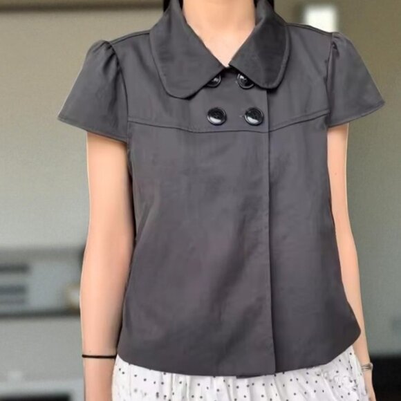 Other Tops - Gray button-up blouse